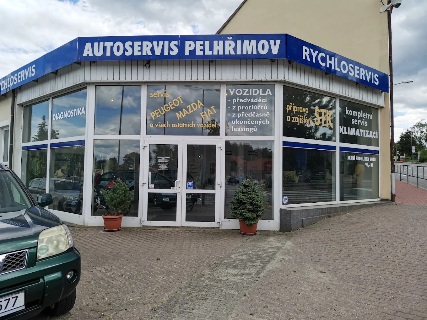 Exteriér autoservisu Pelhřimov